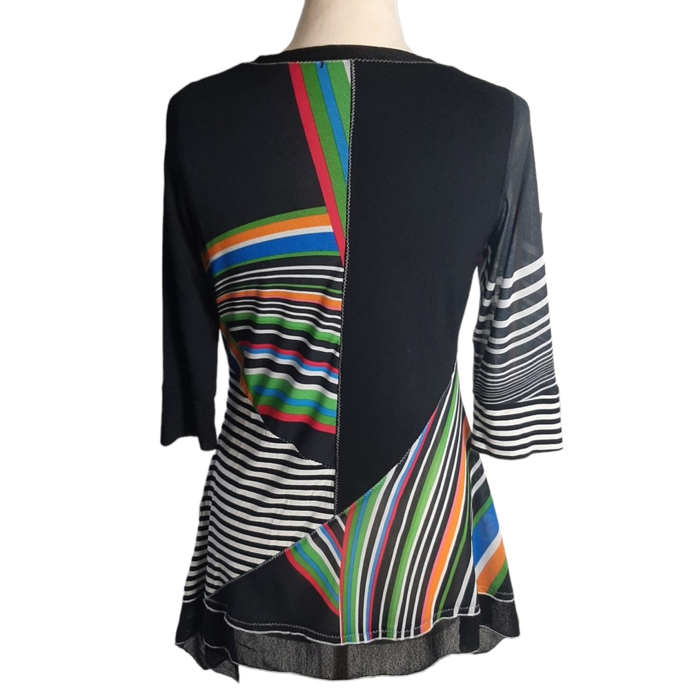 Lior Paris Patchwork V-Neck Tunic - image 4